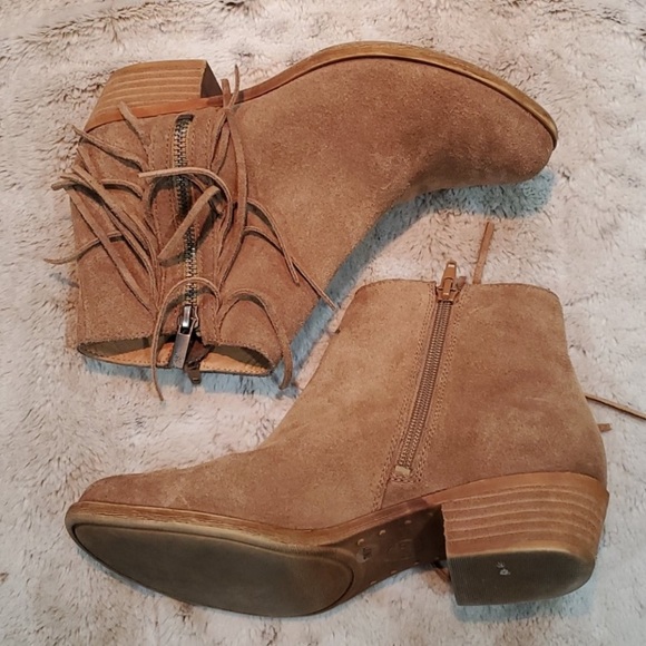 Lucky Brand Tan Suede LK-Beeliner Booties Size 7 - Picture 3 of 3